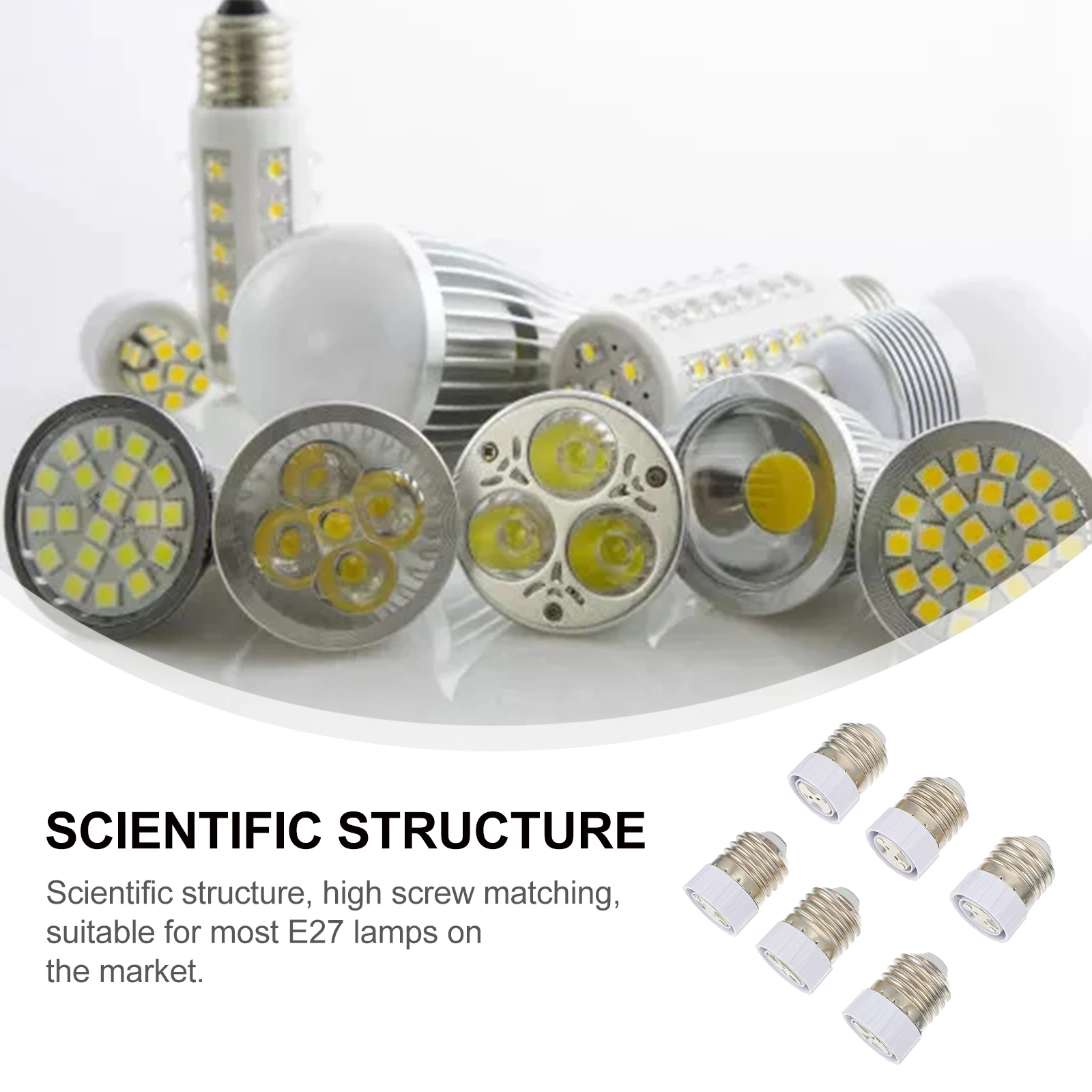 6pcs Lamp Holder Adapter E27 to MR16 Light Converter Socket Screw Base Plastic Durable Suitable LED Halogen Lamp
6pcs Lamp Holder Adapter E27 to MR16 Light Converter Socket Screw Base Plastic Durable Suitable LED Halogen Lamp