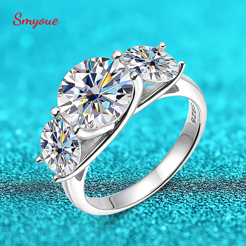 Smyoue 5CTTW Certified Real Moissanite Wedding Ring for Women Sparkling Promise Band 100% 925 Sterling Silver Jewelry Wholesale
Smyoue 5CTTW Certified Real Moissanite Wedding Ring for Women Sparkling Promise Band 100% 925 Sterling Silver Jewelry Wholesale