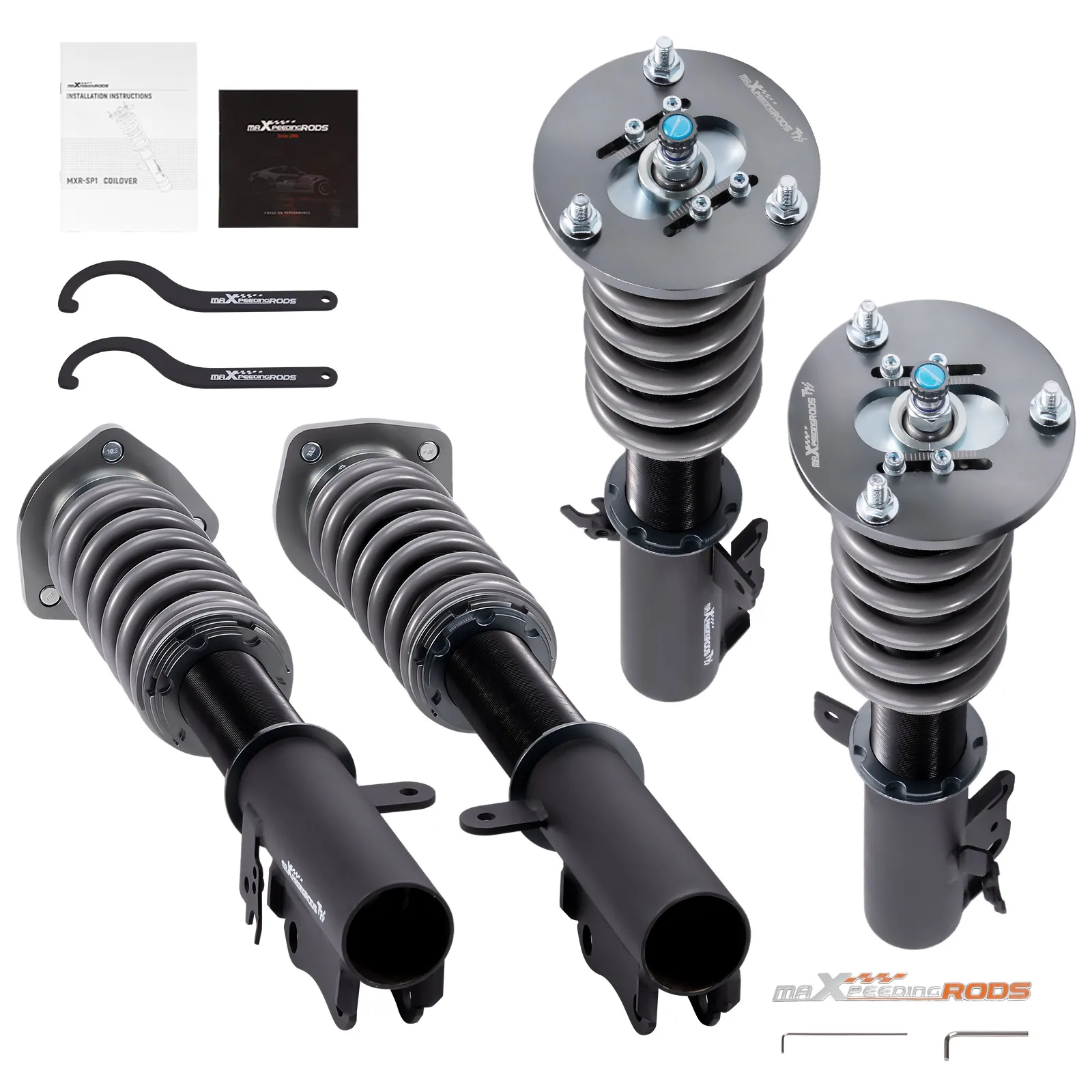 Комплект койловеров Maxpeedingrods T7 с 24-позиционной регулировкой демпфирования для Toyota Camry 97-01
Комплект койловеров Maxpeedingrods T7 с 24-позиционной регулировкой демпфирования для Toyota Camry 97-01