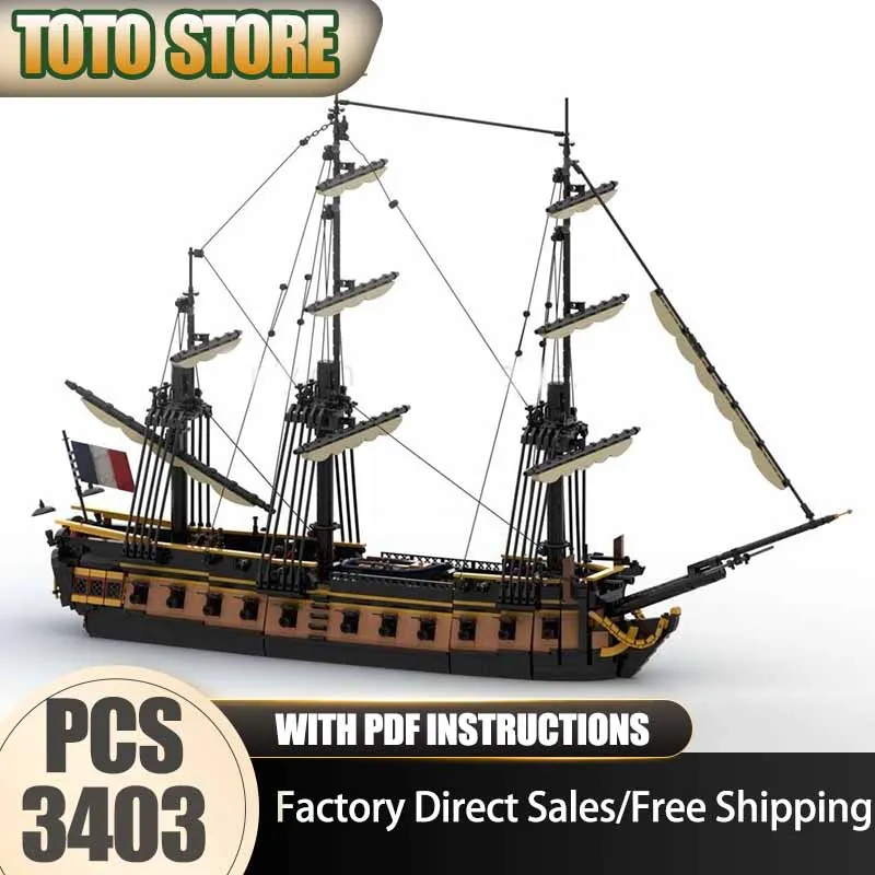 Military Model Moc Building Blocks French Frigate - Pirates Ship Model Technology Brick DIY Assembly Construction Holiday Toy
Military Model Moc Building Blocks French Frigate - Pirates Ship Model Technology Brick DIY Assembly Construction Holiday Toy