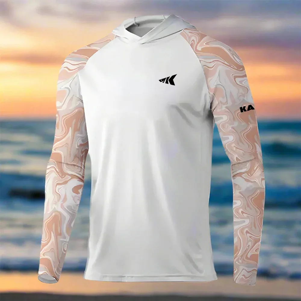 Fishing shirt hooded outdoor UV protection plus size men's spliced printed moisture wicking knitted fishing suit top
Fishing shirt hooded outdoor UV protection plus size men's spliced printed moisture wicking knitted fishing suit top