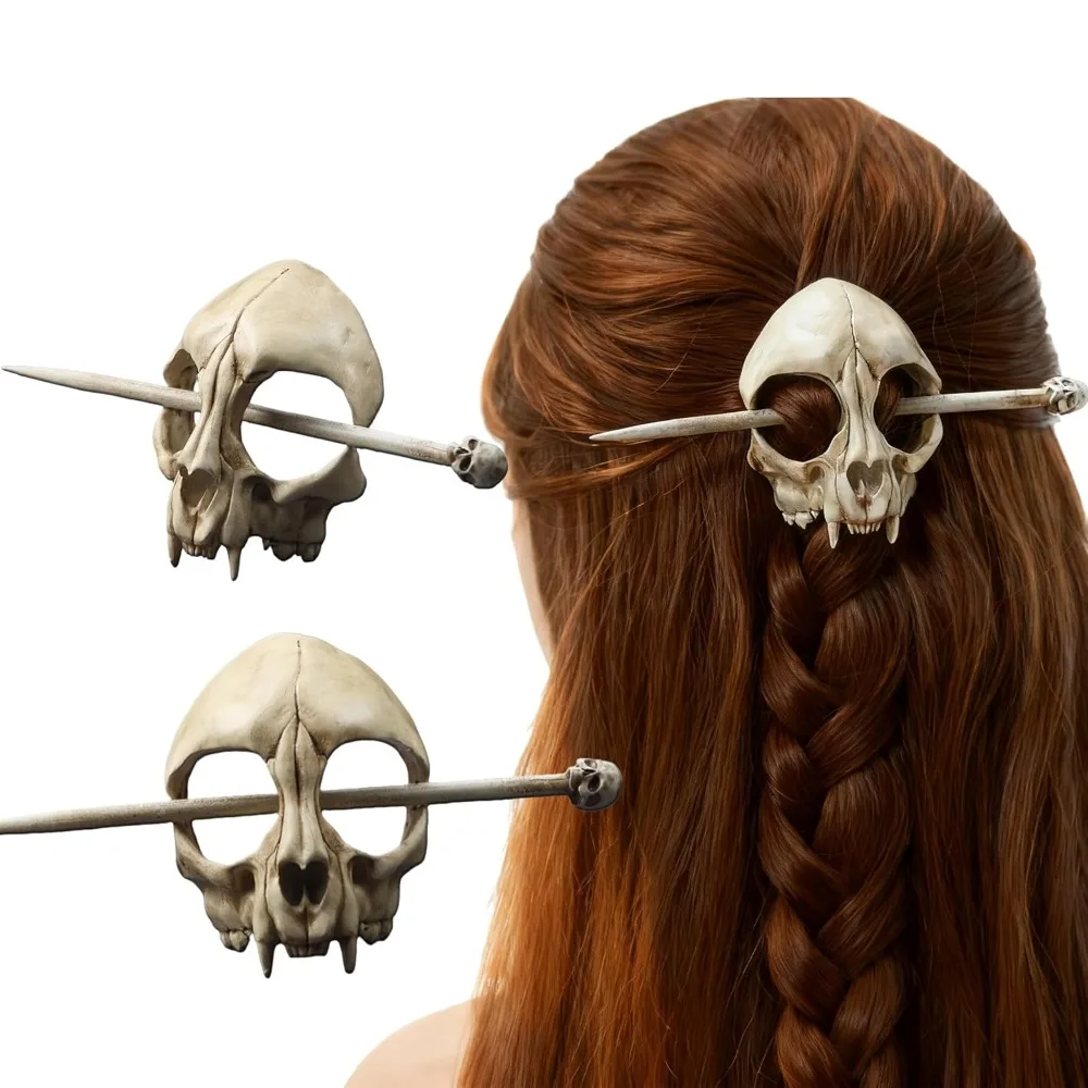 Заколка для волос с кошачьим черепом, готическая заколка для волос с костяным черепом из смолы для женщин, заколка для волос с кошачьим черепом, косплей на Хэллоуин
Заколка для волос с кошачьим черепом, готическая заколка для волос с костяным черепом из смолы для женщин, заколка для волос с кошачьим черепом, косплей на Хэллоуин