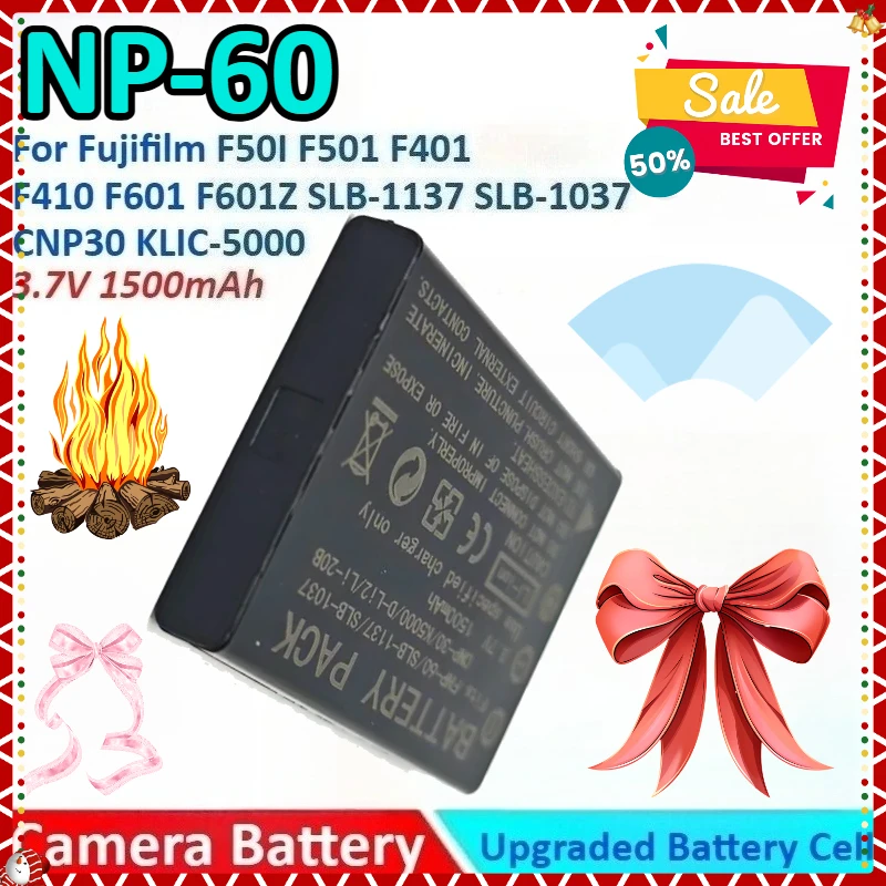 New 1500mAh 3.7V NP-60 SLB-1037 CNP30 KLIC-5000 D-Li2 Li-20B Camera Battery +Charger for Fujifilm F50I F501 F401 F410 F601 F601Z
New 1500mAh 3.7V NP-60 SLB-1037 CNP30 KLIC-5000 D-Li2 Li-20B Camera Battery +Charger for Fujifilm F50I F501 F401 F410 F601 F601Z