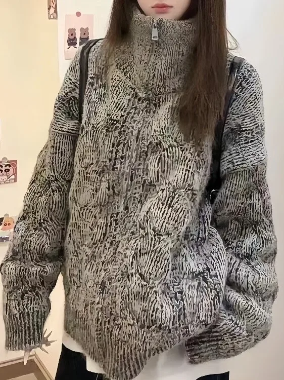 Ретро Fair Isle High Ne Cool Sweater Jaet, женский осенне-зимний ленивый свободный вязаный открытый кардиган Personali Faion Thi
Ретро Fair Isle High Ne Cool Sweater Jaet, женский осенне-зимний ленивый свободный вязаный открытый кардиган Personali Faion Thi