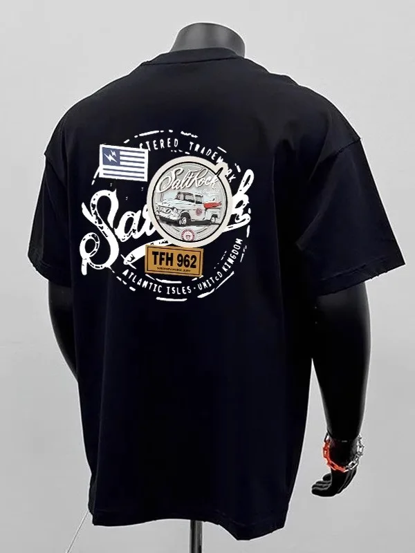 Мужская футболка из чистого хлопка большого размера (300 г/м²) с принтом Haome, летняя, свободная, повседневная, от трендового бренда
Мужская футболка из чистого хлопка большого размера (300 г/м²) с принтом Haome, летняя, свободная, повседневная, от трендового бренда