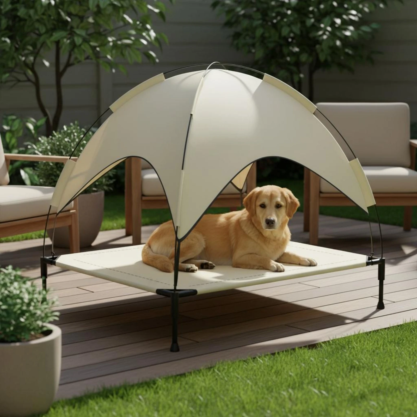Shade Tent Dog Bed Breathable Dog Tent Bed Raised Pet Cot Indoor Outdoor Ventilation from All Ends
Shade Tent Dog Bed Breathable Dog Tent Bed Raised Pet Cot Indoor Outdoor Ventilation from All Ends