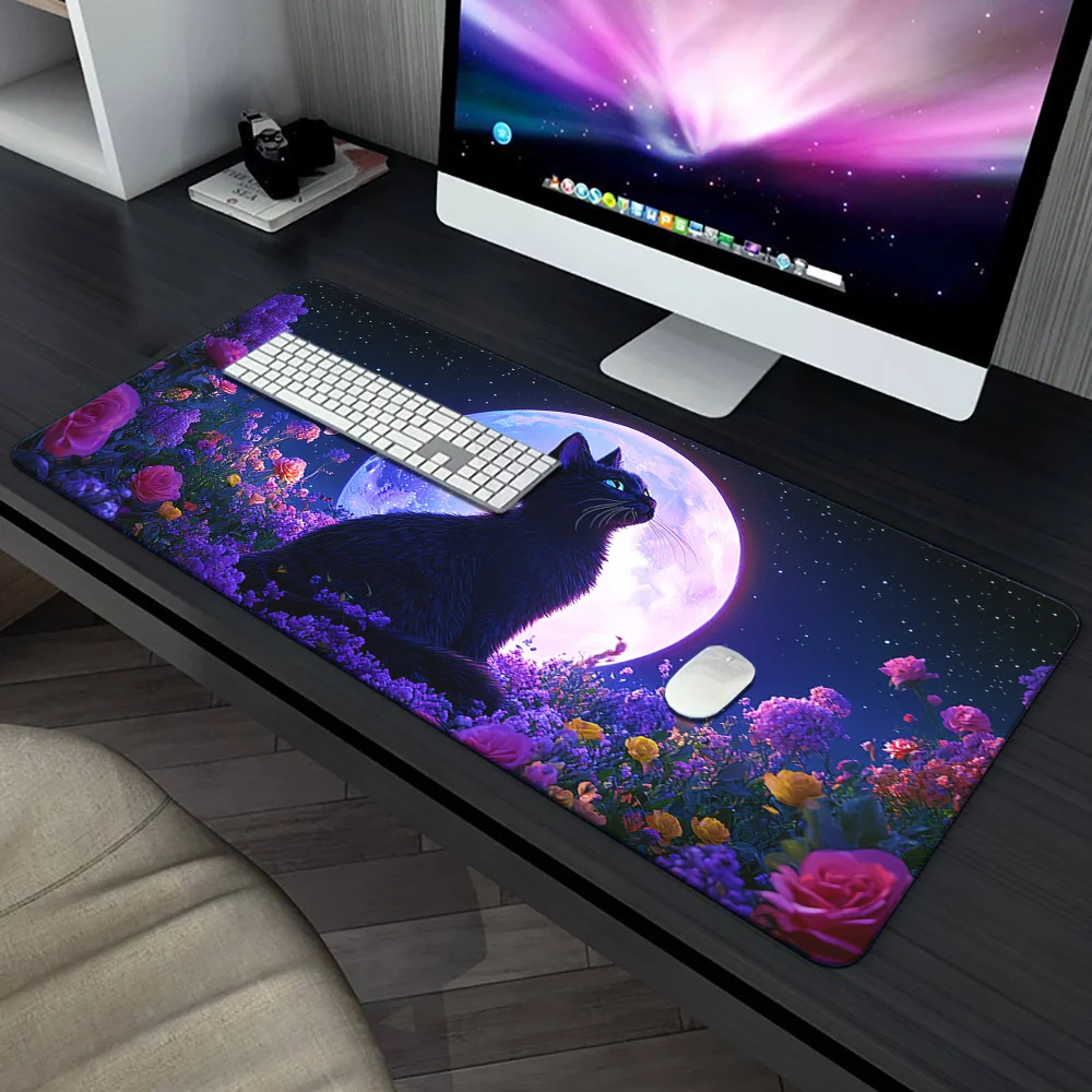 Коврик для мыши с милым котом, полнолуние, романтический цветок, настольный коврик с прошитыми краями, резиновый противоскользящий, прочные аксессуары для ПК, игровые коврики, коврик
Коврик для мыши с милым котом, полнолуние, романтический цветок, настольный коврик с прошитыми краями, резиновый противоскользящий, прочные аксессуары для ПК, игровые коврики, коврик