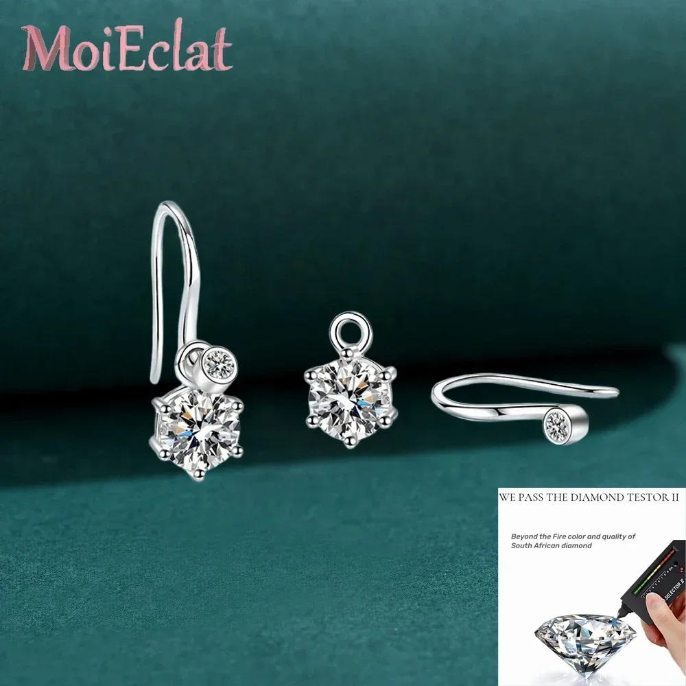 Women Six Claw Ear Hook, Platinum Pt950, 1.12/2.12CT Moissanite Diamond, Wedding Drop Earrings, ,Wife Valentine's Day
Women Six Claw Ear Hook, Platinum Pt950, 1.12/2.12CT Moissanite Diamond, Wedding Drop Earrings, ,Wife Valentine's Day
