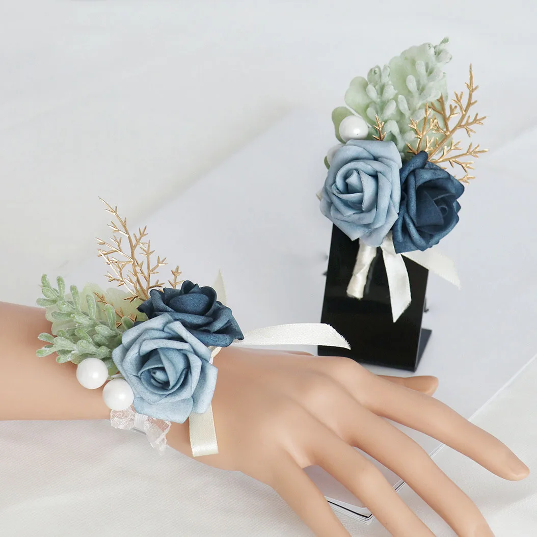 Yannew Dusty Blue Rose Corsage Boutonniere Set for Bridesmaids Groomsmen Wedding Homecoming Flowers Party Prom Suit Accessories
Yannew Dusty Blue Rose Corsage Boutonniere Set for Bridesmaids Groomsmen Wedding Homecoming Flowers Party Prom Suit Accessories