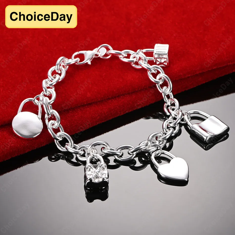 ChoiceDay 925 Sterling Silver 8 Inch 20cm Lock Shape Geometric Bracelet Charm Women Accessories Gift Jewelry
ChoiceDay 925 Sterling Silver 8 Inch 20cm Lock Shape Geometric Bracelet Charm Women Accessories Gift Jewelry