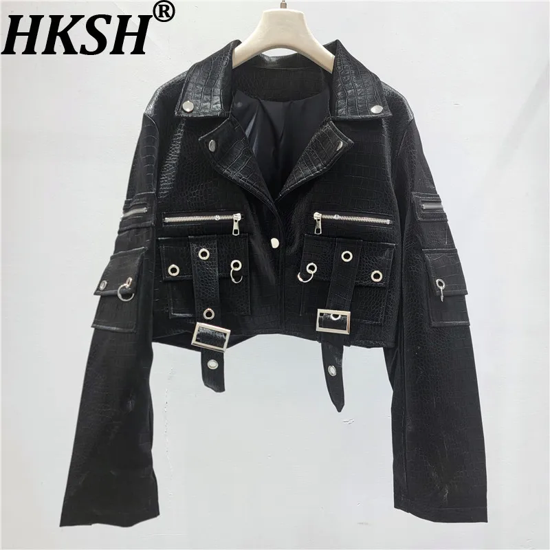 HKSH Women Punk Short Jacket PU Leather Multi-pocket Safari Style Chic Hip Hop Streetwear Coat Fashion New Spring Autumn HK20433
HKSH Women Punk Short Jacket PU Leather Multi-pocket Safari Style Chic Hip Hop Streetwear Coat Fashion New Spring Autumn HK20433