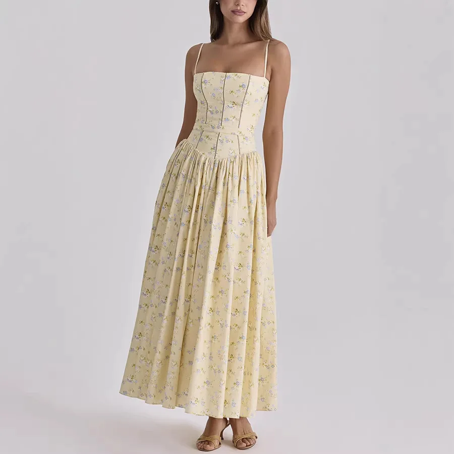 2026 New Fashion Summer Floral Print Slim Fit Spaghetti Strap Maxi Dress Women Elegant Vintage Holiday Party Beach Wear Dress
2026 New Fashion Summer Floral Print Slim Fit Spaghetti Strap Maxi Dress Women Elegant Vintage Holiday Party Beach Wear Dress