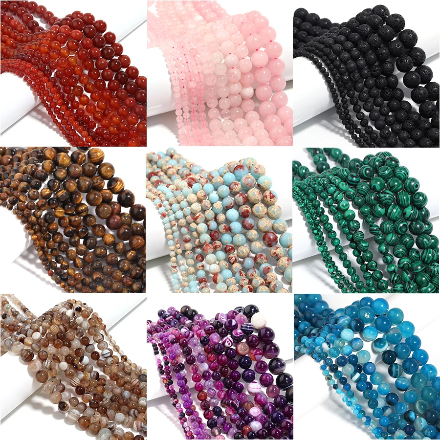 4 6 8 10 12mm Natural Tiger Eye Amethyst Agate Jades Stone Beads For Bracelets Making Charm Spacer Bead Diy Necklace Needlework
4 6 8 10 12mm Natural Tiger Eye Amethyst Agate Jades Stone Beads For Bracelets Making Charm Spacer Bead Diy Necklace Needlework