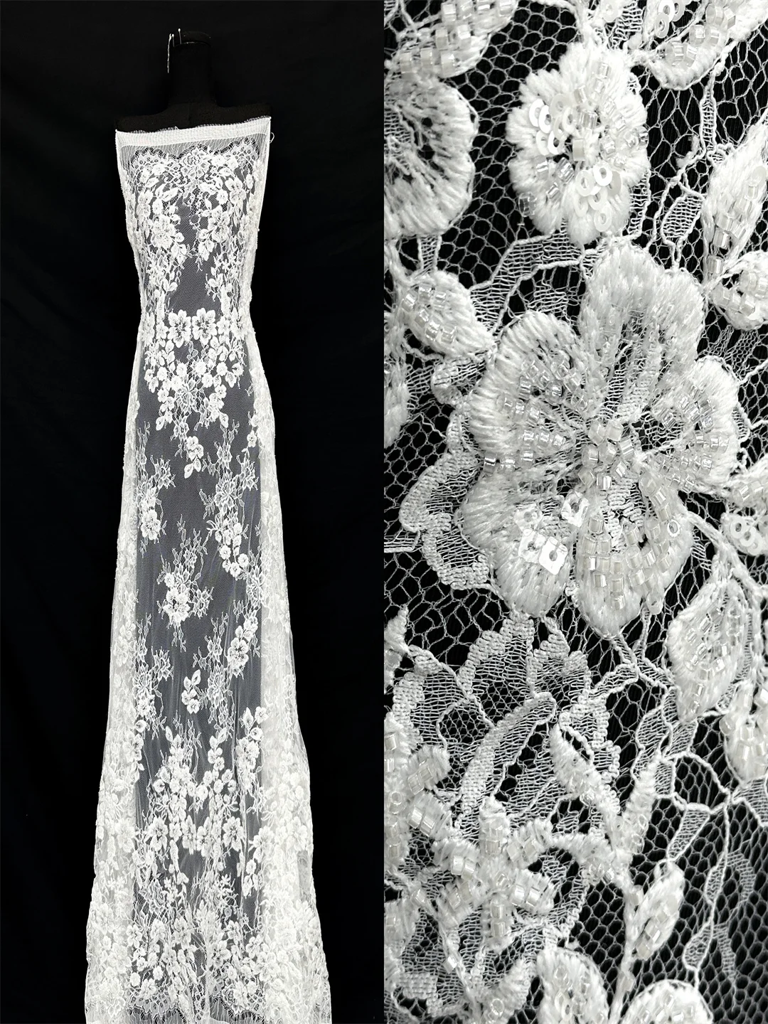 Luxury 3meters Fabric African Beaded Lace 2025 High Quality Nigerian French Sequins Net Lace Fabric For Wedding Party Dress Sew
Luxury 3meters Fabric African Beaded Lace 2025 High Quality Nigerian French Sequins Net Lace Fabric For Wedding Party Dress Sew