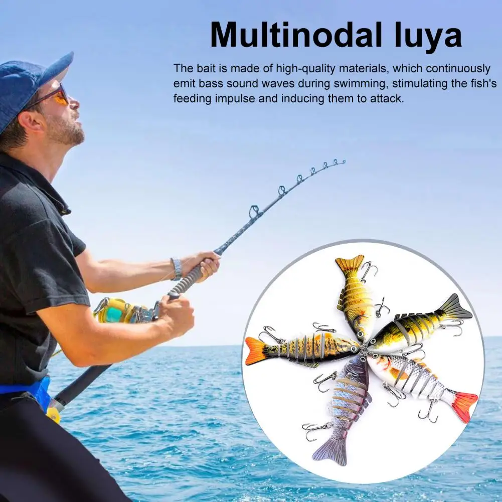 10CM/15.5G Multi-Jointed Fishing Lure with Hooks Realistic 7-Section Swimbait Plastic Artificial Bait Fishing Accessories
10CM/15.5G Multi-Jointed Fishing Lure with Hooks Realistic 7-Section Swimbait Plastic Artificial Bait Fishing Accessories