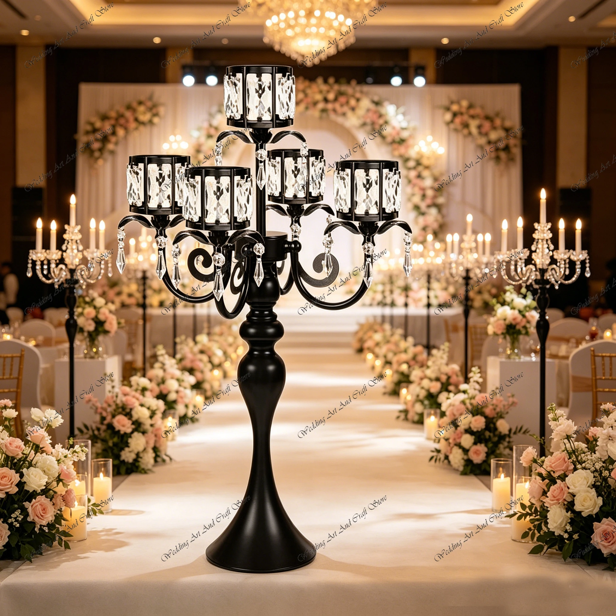 10pcs f30 56-90cm Black Crystal 5 Arms Table Candelabra With Sparkling Crystal Accents for Wedding Table Centerpiece ivy957
10pcs f30 56-90cm Black Crystal 5 Arms Table Candelabra With Sparkling Crystal Accents for Wedding Table Centerpiece ivy957