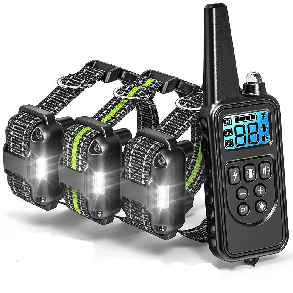 Pet Dog Training Collar 800M Remote Beep Vibration Shock 100Level Rechargeable Waterproof Pet Trainer Anti Bark Stop For 3 Dogs
Pet Dog Training Collar 800M Remote Beep Vibration Shock 100Level Rechargeable Waterproof Pet Trainer Anti Bark Stop For 3 Dogs
