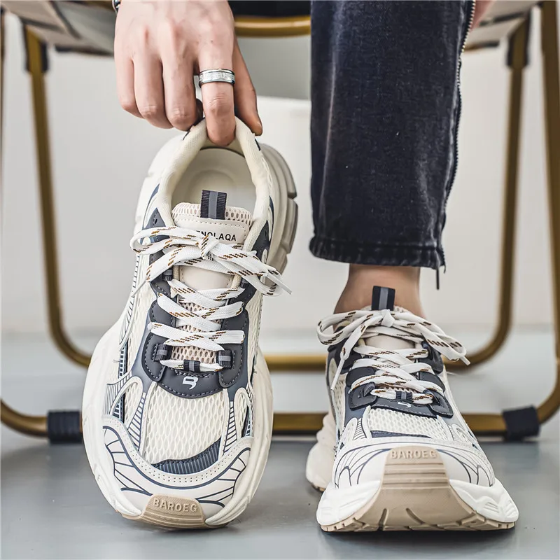 Men's Summer 2025 New Mesh Breathable Fashionable All-Match Sports Shoes Student Casual Thick Bottom Heightening Dad Shoes
Men's Summer 2025 New Mesh Breathable Fashionable All-Match Sports Shoes Student Casual Thick Bottom Heightening Dad Shoes