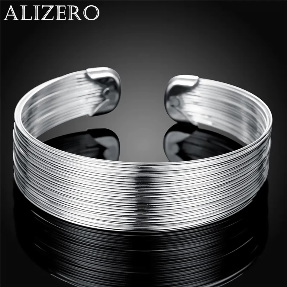 Hot trend brands 925 sterling Silver cuff Bracelets for Women lines bangles Fashion Wedding Party Jewelry Christmas Gifts
Hot trend brands 925 sterling Silver cuff Bracelets for Women lines bangles Fashion Wedding Party Jewelry Christmas Gifts