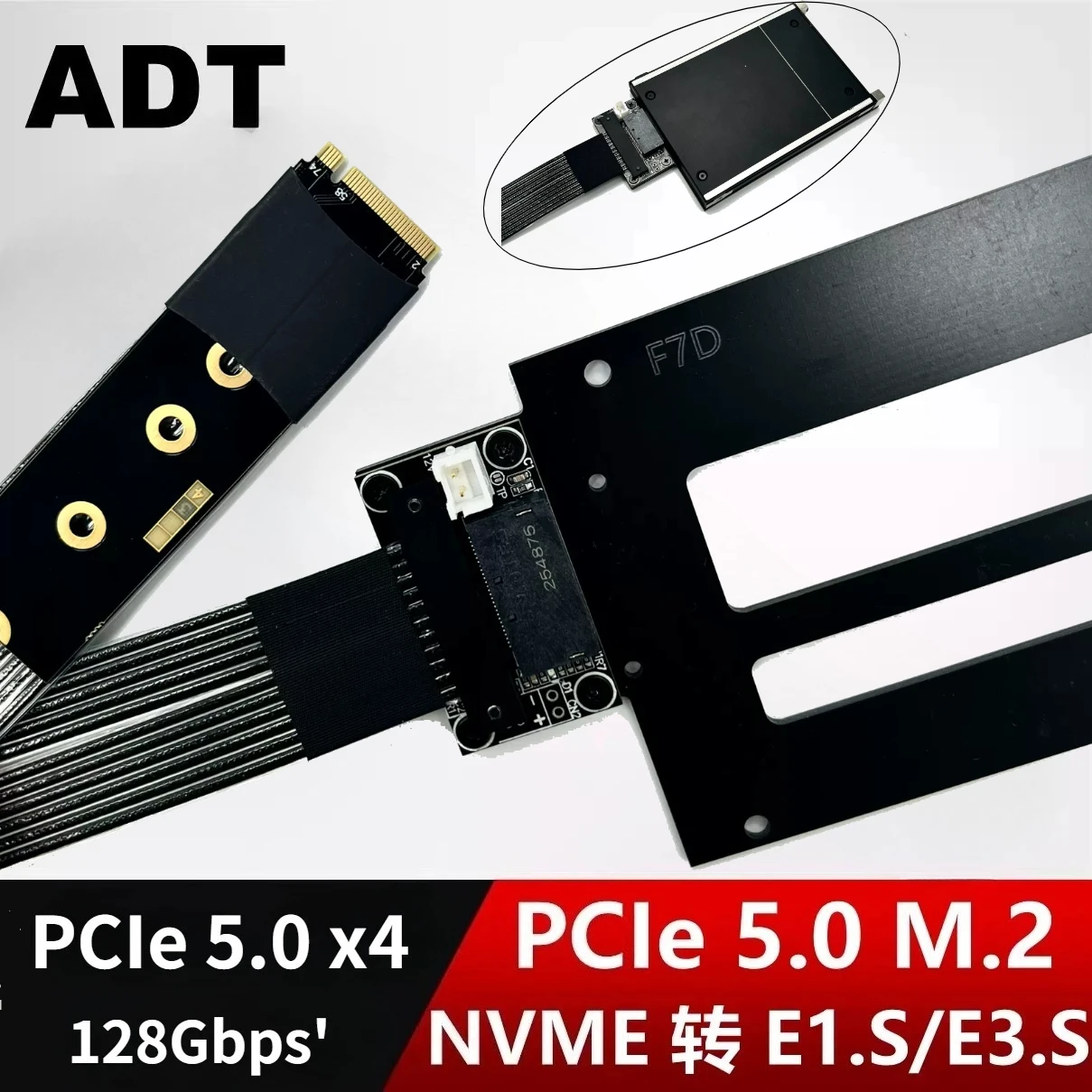 M.2 NVMe to E1.S/E3.S SSD Adapter Extension Cable PCIe 5.0x4 Supports Gen5 12V Power Supply Extended Cable Gaming PC Accessories
M.2 NVMe to E1.S/E3.S SSD Adapter Extension Cable PCIe 5.0x4 Supports Gen5 12V Power Supply Extended Cable Gaming PC Accessories