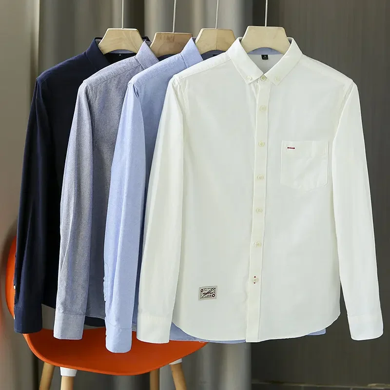 Simple Japanese style! Pure cotton Oxford spinning! Export men's solid color long-sleeved shirt and top
Simple Japanese style! Pure cotton Oxford spinning! Export men's solid color long-sleeved shirt and top