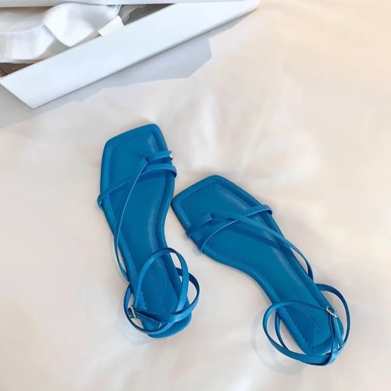 Summer New Women's Shoes Exquisite Square Head Flat Sandals for Woman Fashion Vacation Casual Shoes Designer Shoes Zapatos Mujer
Summer New Women's Shoes Exquisite Square Head Flat Sandals for Woman Fashion Vacation Casual Shoes Designer Shoes Zapatos Mujer