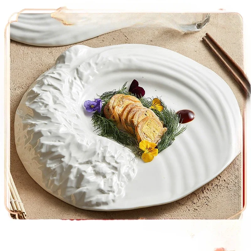 Internet celebrity Western food plate Flat plate Special-shaped hotel high-end artistic conception dishes Cold dishes
Internet celebrity Western food plate Flat plate Special-shaped hotel high-end artistic conception dishes Cold dishes