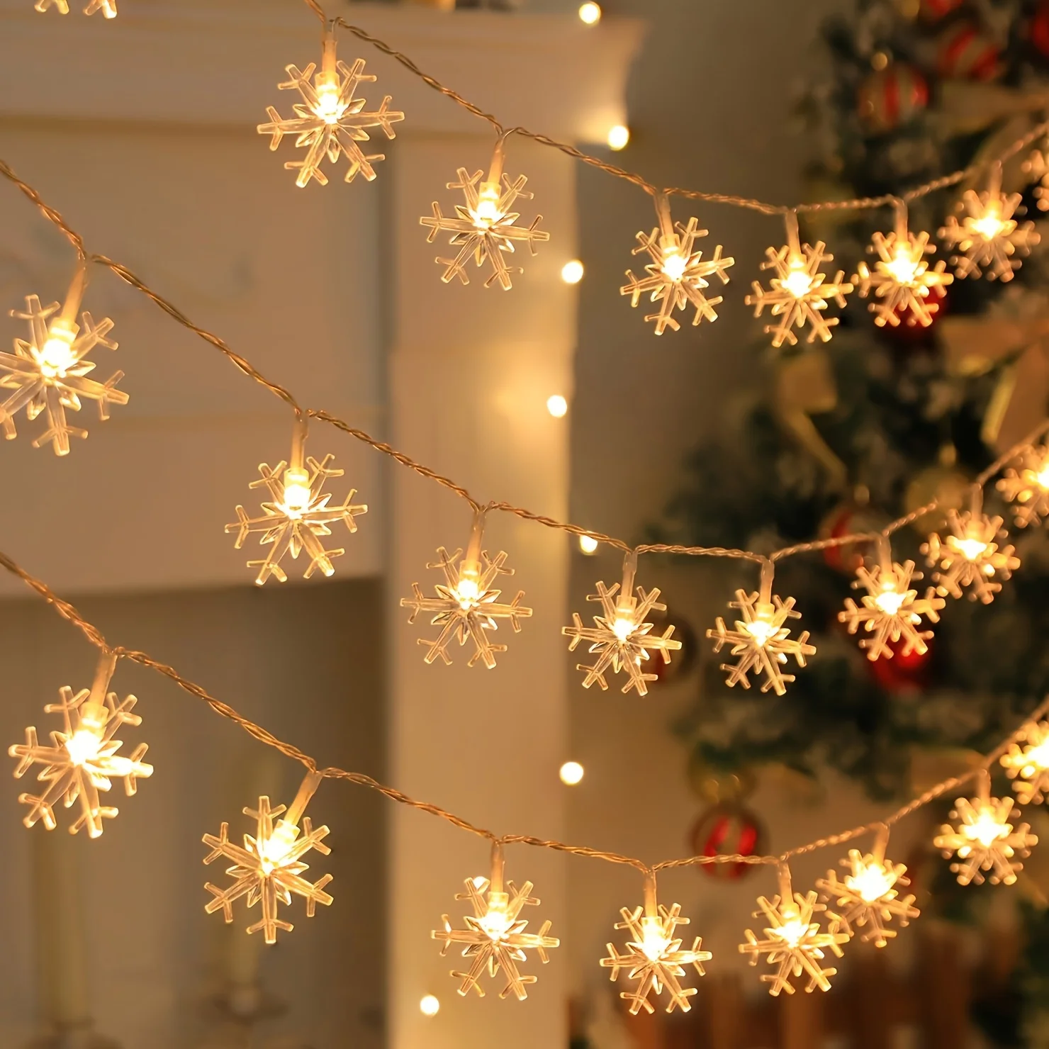 Battery Powered LED Snowflake String Lights 10/20/40 Fairy Garland Christmas Decorative Lighting for Home Wedding Party Decor
Battery Powered LED Snowflake String Lights 10/20/40 Fairy Garland Christmas Decorative Lighting for Home Wedding Party Decor