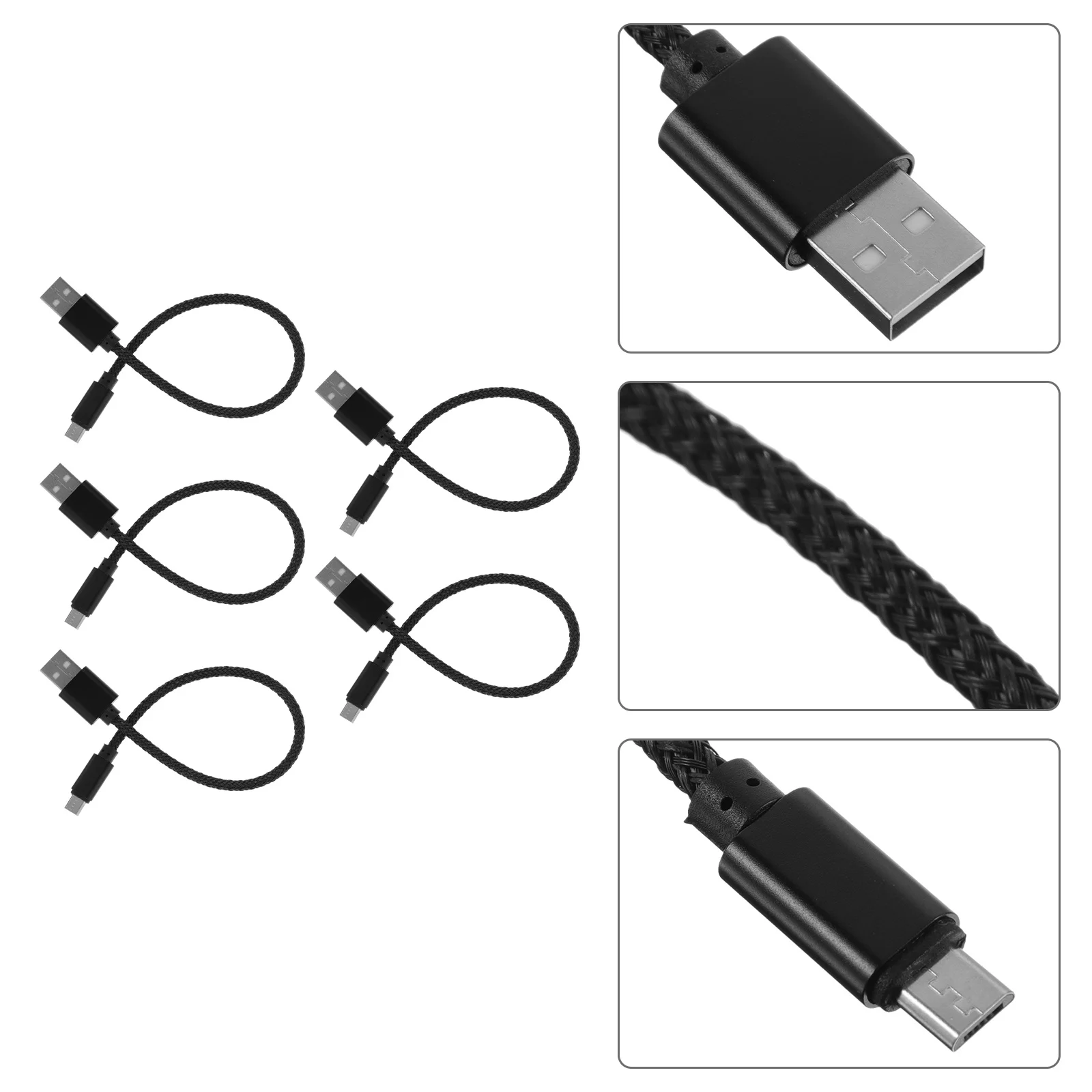 5Pcs Micro USB Charging Cable Nylon Braided Data Sync Fast Charge 20cm Compatible S7 2 
5Pcs Micro USB Charging Cable Nylon Braided Data Sync Fast Charge 20cm Compatible S7 2