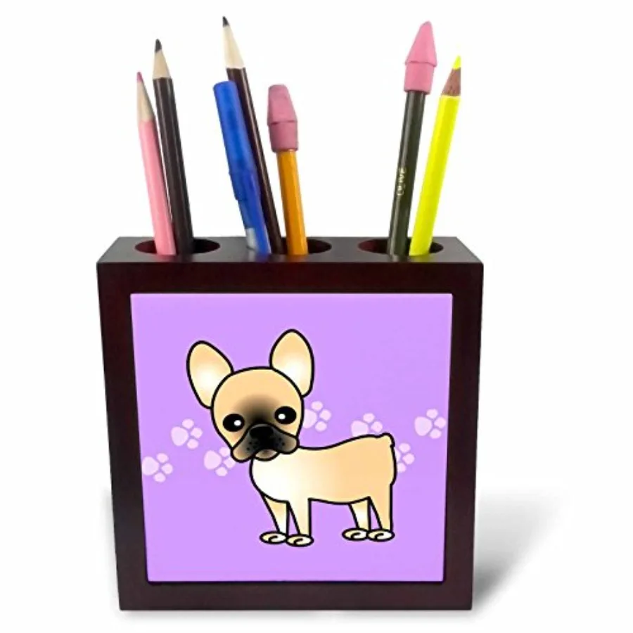 ph_25345_1 Cute Black Masked Fawn Cream French Bulldog Purple with Pawprints-Tile Pen Holder, 5-Inch
ph_25345_1 Cute Black Masked Fawn Cream French Bulldog Purple with Pawprints-Tile Pen Holder, 5-Inch
