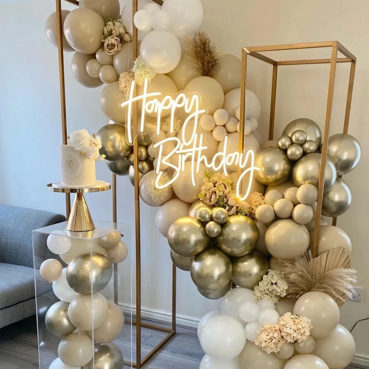 110pcs metallic gold and Matte White Latex Balloon Set suitable for Birthday Wedding party decoration
110pcs metallic gold and Matte White Latex Balloon Set suitable for Birthday Wedding party decoration