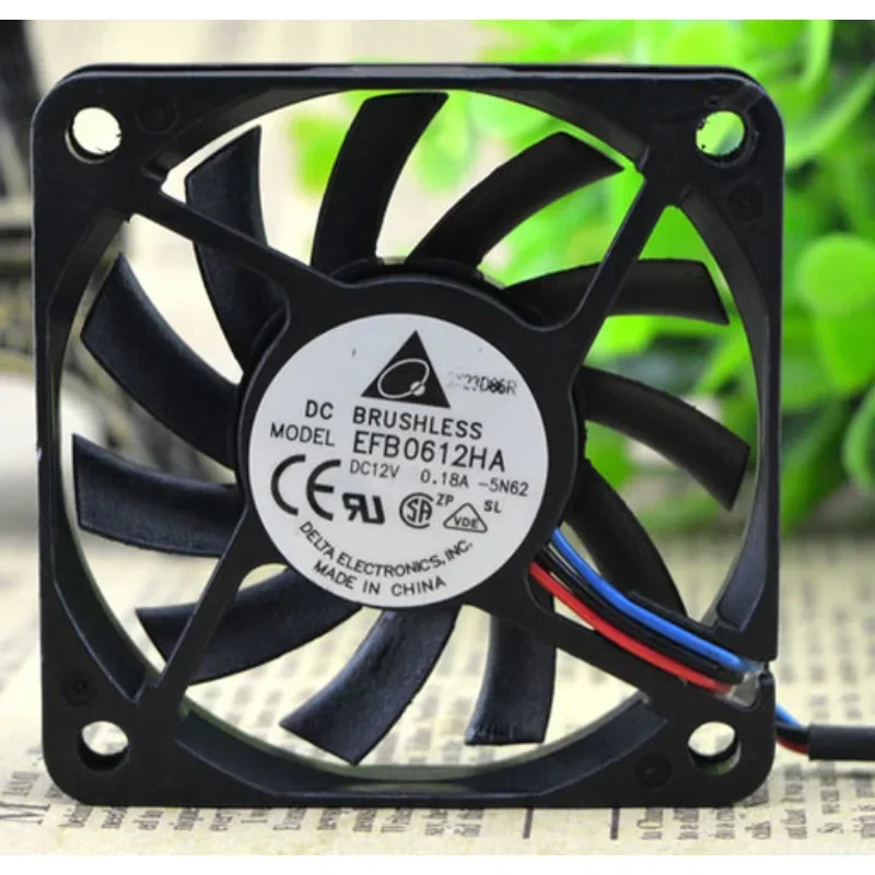 New Cooler Fan for Delta EFB0612HA 12V 0.18A Ultra Thin Fan 6010 60*60*10mm
New Cooler Fan for Delta EFB0612HA 12V 0.18A Ultra Thin Fan 6010 60*60*10mm