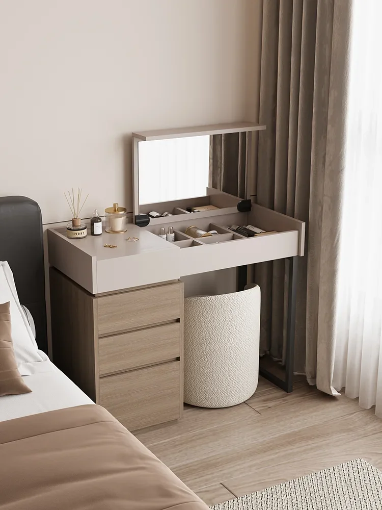 Solid wood makeup table Italian minimalist flip dresser chest cabinet integrated small apartment bedside makeup table
Solid wood makeup table Italian minimalist flip dresser chest cabinet integrated small apartment bedside makeup table