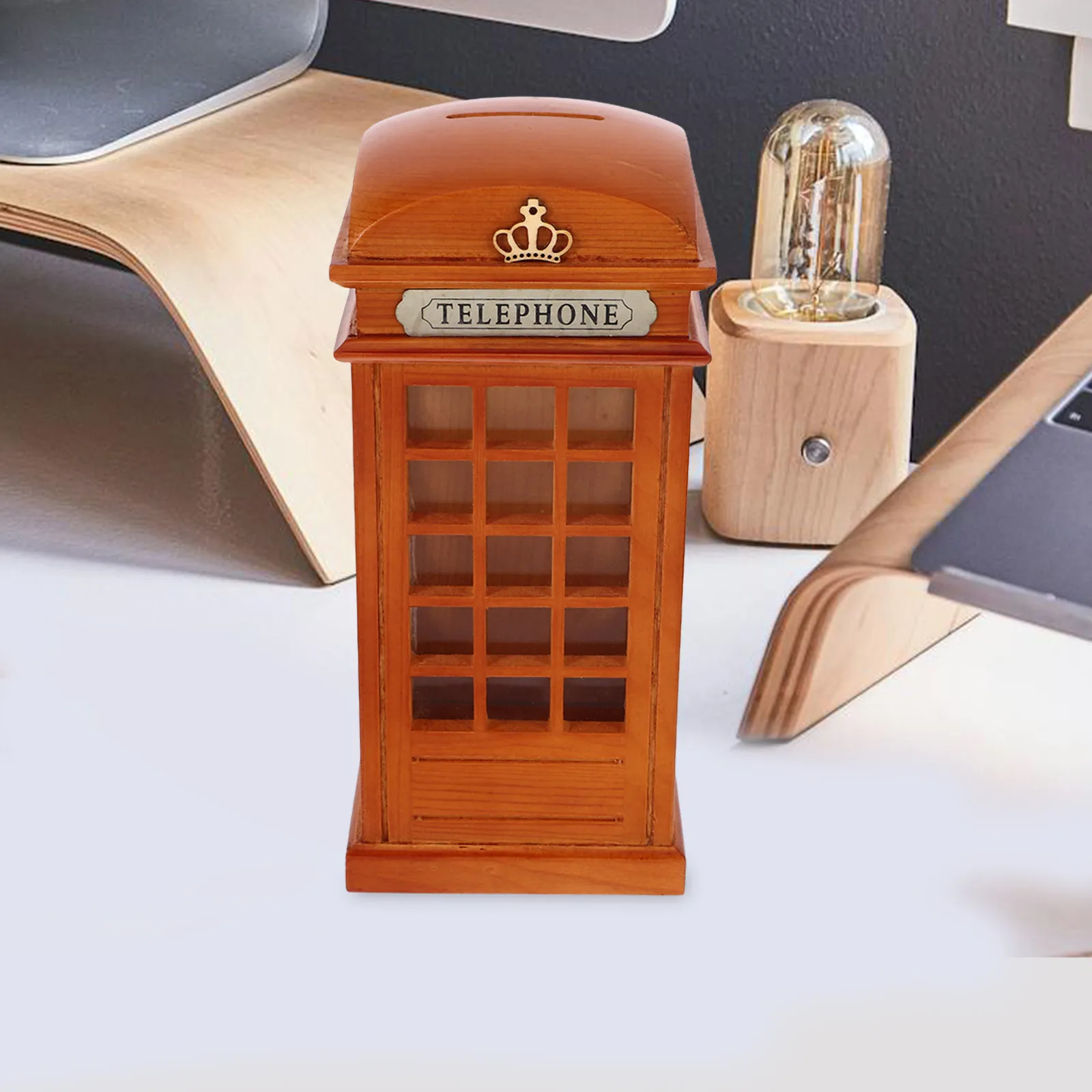Wood Telephone Booth Piggy Bank Vintage Style Desktop Decoration Coin Money Box Savings Pot for Home Office Coin Box
Wood Telephone Booth Piggy Bank Vintage Style Desktop Decoration Coin Money Box Savings Pot for Home Office Coin Box