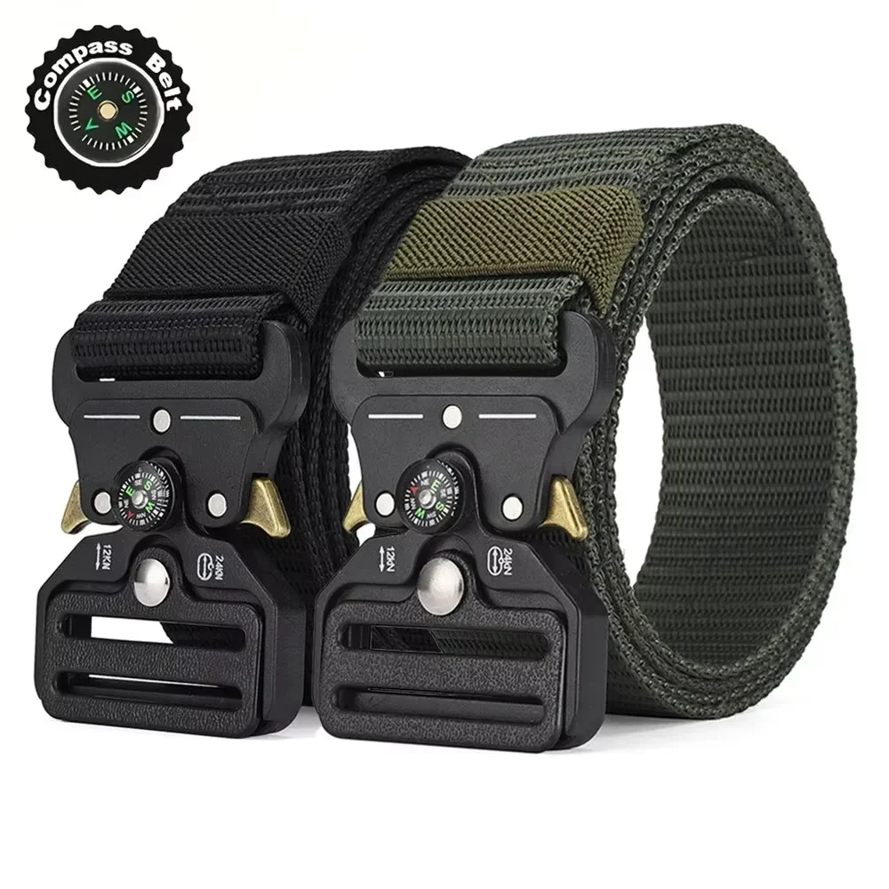 2pcs Men's Outdoor Multi-functional Compass Belt, Made of High-quality Canvas Nylon Material, Men's Luxurious Belt
2pcs Men's Outdoor Multi-functional Compass Belt, Made of High-quality Canvas Nylon Material, Men's Luxurious Belt