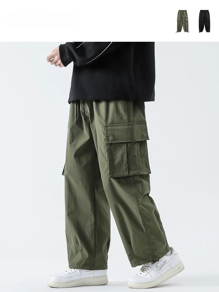 Мужские свободные брюки-фонарики в стиле ретро-японский уличный кэжуал с широкими штанинами, множеством карманов и манжетами на шнурке
Мужские свободные брюки-фонарики в стиле ретро-японский уличный кэжуал с широкими штанинами, множеством карманов и манжетами на шнурке