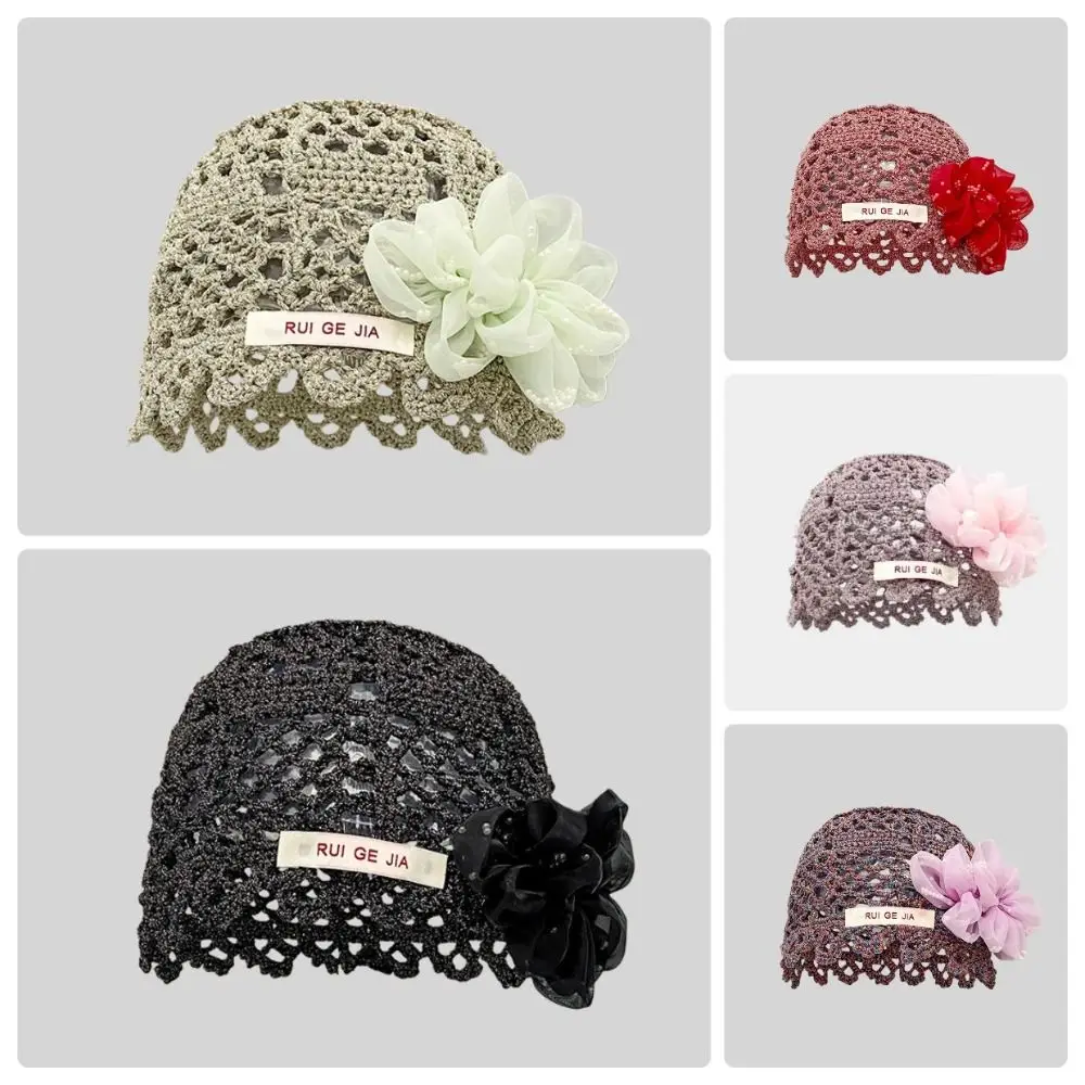 Elegant Breathable Hollow Pullover Hats 3D Flower Hollow Out Knitted Hat Beanies Cap Spring
Elegant Breathable Hollow Pullover Hats 3D Flower Hollow Out Knitted Hat Beanies Cap Spring