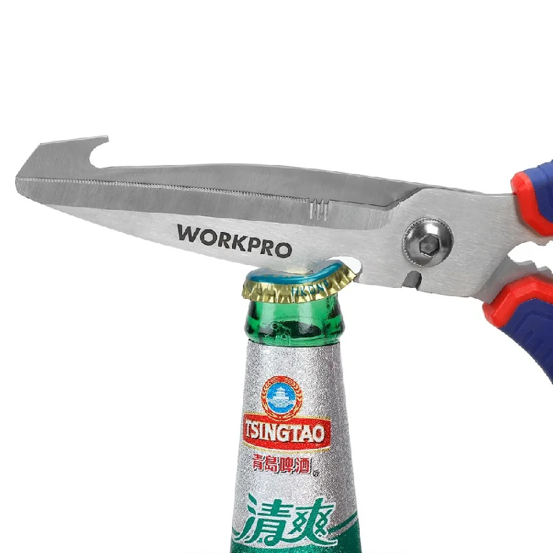 W015027WORKPRO Stainless Electricians Scissors with Wire Stripper for Soft Cable (Not Suitable for Diving Use)
W015027WORKPRO Stainless Electricians Scissors with Wire Stripper for Soft Cable (Not Suitable for Diving Use)