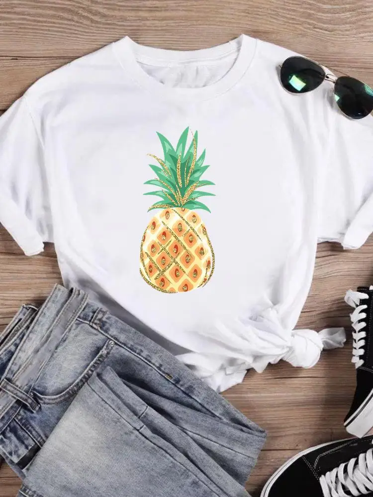 Pineapple Trend Style Cute Short Sleeve T-shirts O-neck Fashion T Top Print Women Cartoon Shirt Female Clothing Graphic Tee
Pineapple Trend Style Cute Short Sleeve T-shirts O-neck Fashion T Top Print Women Cartoon Shirt Female Clothing Graphic Tee