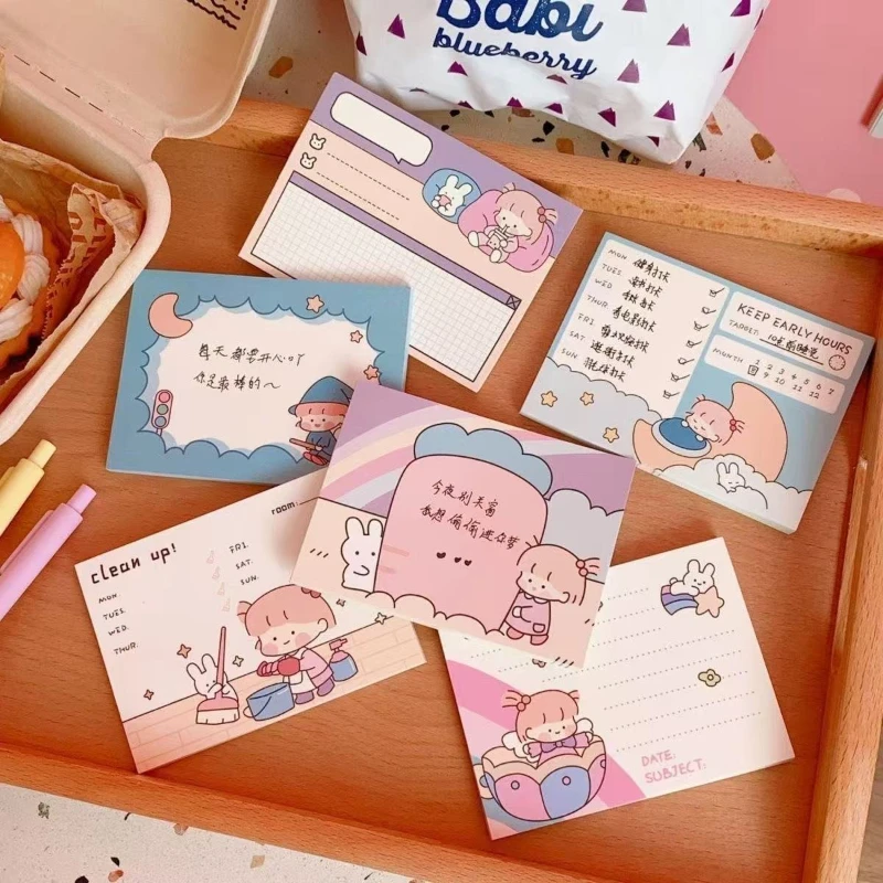 Office School Supplies Ins Cartoon Girl Note Cute Girl Korean Version Message Student Plan Lovely Memo Pad Kawaii Stationery
Office School Supplies Ins Cartoon Girl Note Cute Girl Korean Version Message Student Plan Lovely Memo Pad Kawaii Stationery