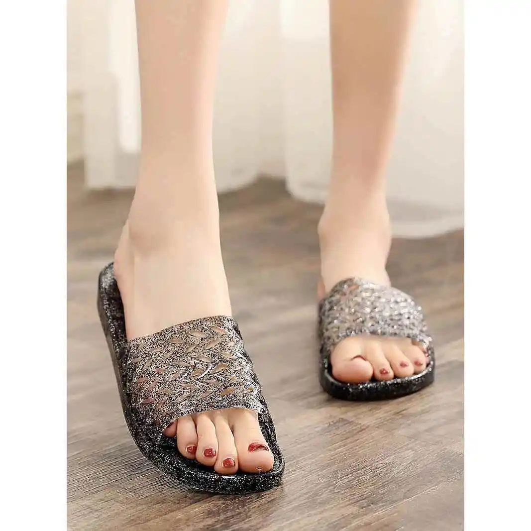 Women's Summer Plastic Flat Bottom Slippers Bath Anti-Slip Odor-Resistant Crystal Home Indoor Cool Slippers Wear-Resistant Tr...
Women's Summer Plastic Flat Bottom Slippers Bath Anti-Slip Odor-Resistant Crystal Home Indoor Cool Slippers Wear-Resistant Tr...