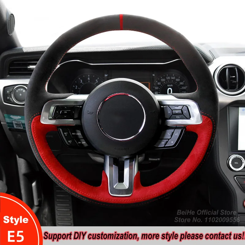 Hand-sewn Anti-slip PU Carbon fiber Suede Breathable Leather Car Steering Wheel Covers Handle Cover For Ford Mustang 2015-2025
Hand-sewn Anti-slip PU Carbon fiber Suede Breathable Leather Car Steering Wheel Covers Handle Cover For Ford Mustang 2015-2025