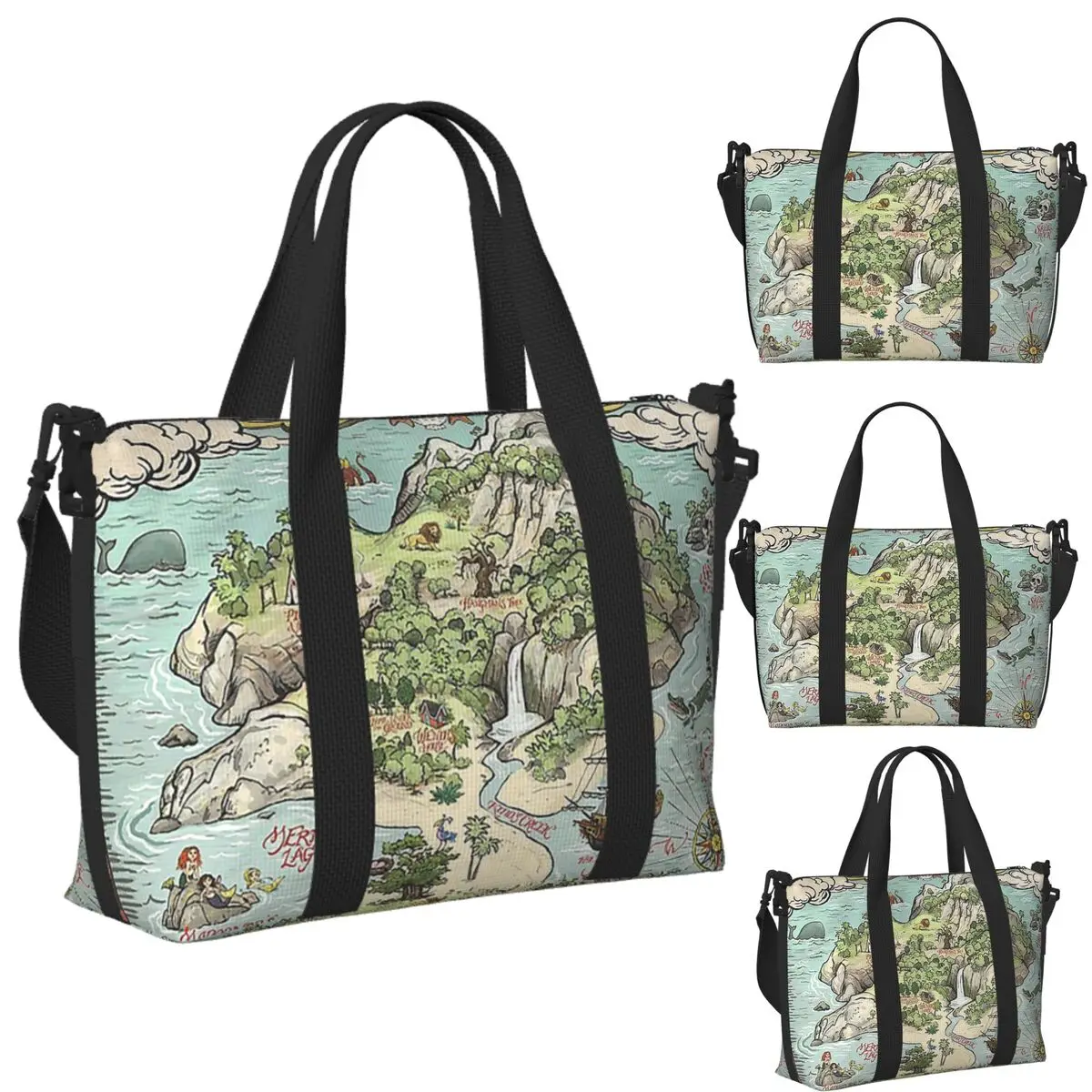 Custom Neverland Map Beach Travel Bag Large Capacity Tote Bags for Gym Yoga Women Shopping Duffle Shoulder Bag
Custom Neverland Map Beach Travel Bag Large Capacity Tote Bags for Gym Yoga Women Shopping Duffle Shoulder Bag