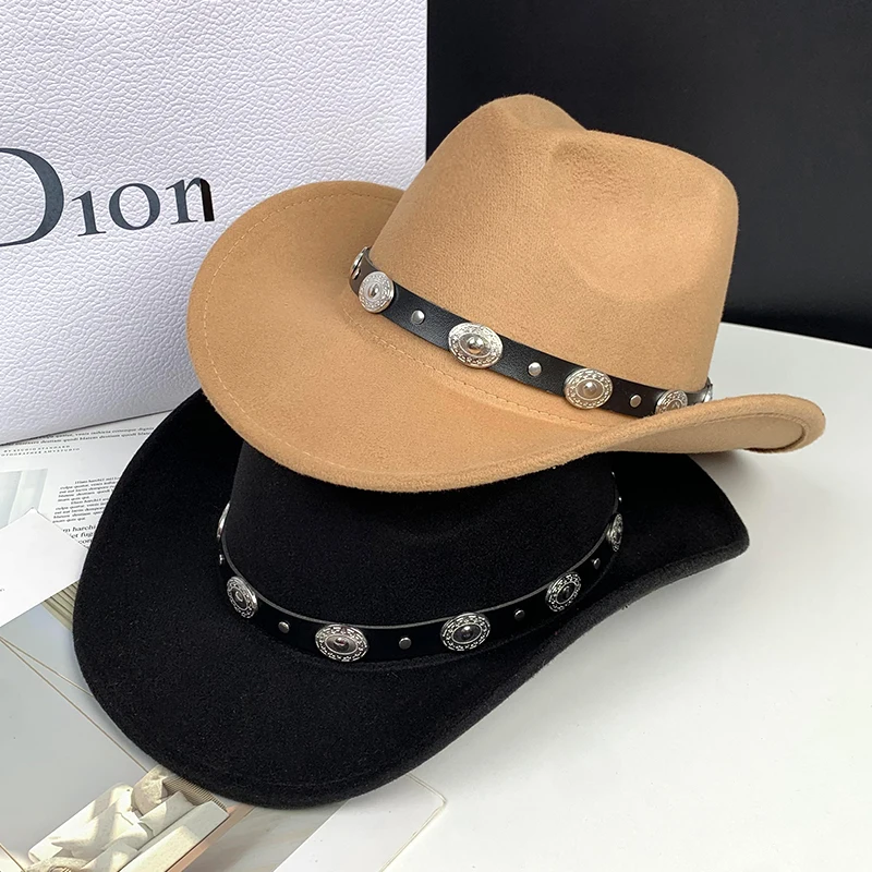 Designer Brand 모자 New High Quality Autumn-winter Vintage Woolen Western Cowboy Hat Men with Fashion Top Hat Women Free Shipping
Designer Brand 모자 New High Quality Autumn-winter Vintage Woolen Western Cowboy Hat Men with Fashion Top Hat Women Free Shipping