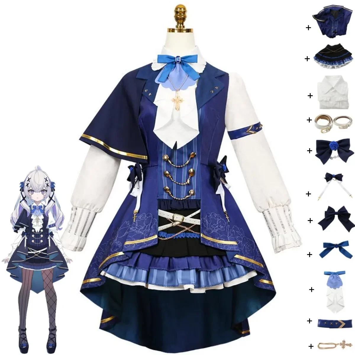 Anime Virtual YouTuber Higashi Yukihasu Cosplay Costume Blanche Fleur Halloween Blue Lolita Dress Wig Cute Christmas Suit 2025
Anime Virtual YouTuber Higashi Yukihasu Cosplay Costume Blanche Fleur Halloween Blue Lolita Dress Wig Cute Christmas Suit 2025