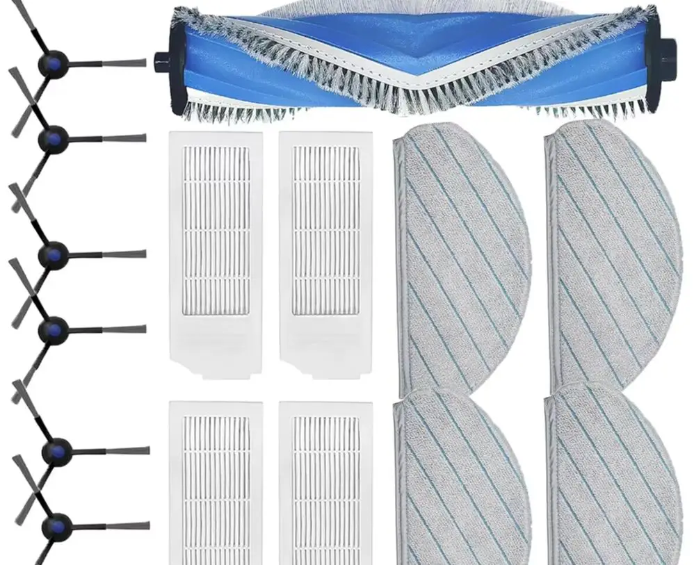 For Ecovacs-Deebot N20 / N20 PLUS / N20 PRO PLUS Vacuum Cleaner: 1 Main Brush + 4 Mops + 4 Side Brushes + 6 Cleaning Brushes
For Ecovacs-Deebot N20 / N20 PLUS / N20 PRO PLUS Vacuum Cleaner: 1 Main Brush + 4 Mops + 4 Side Brushes + 6 Cleaning Brushes