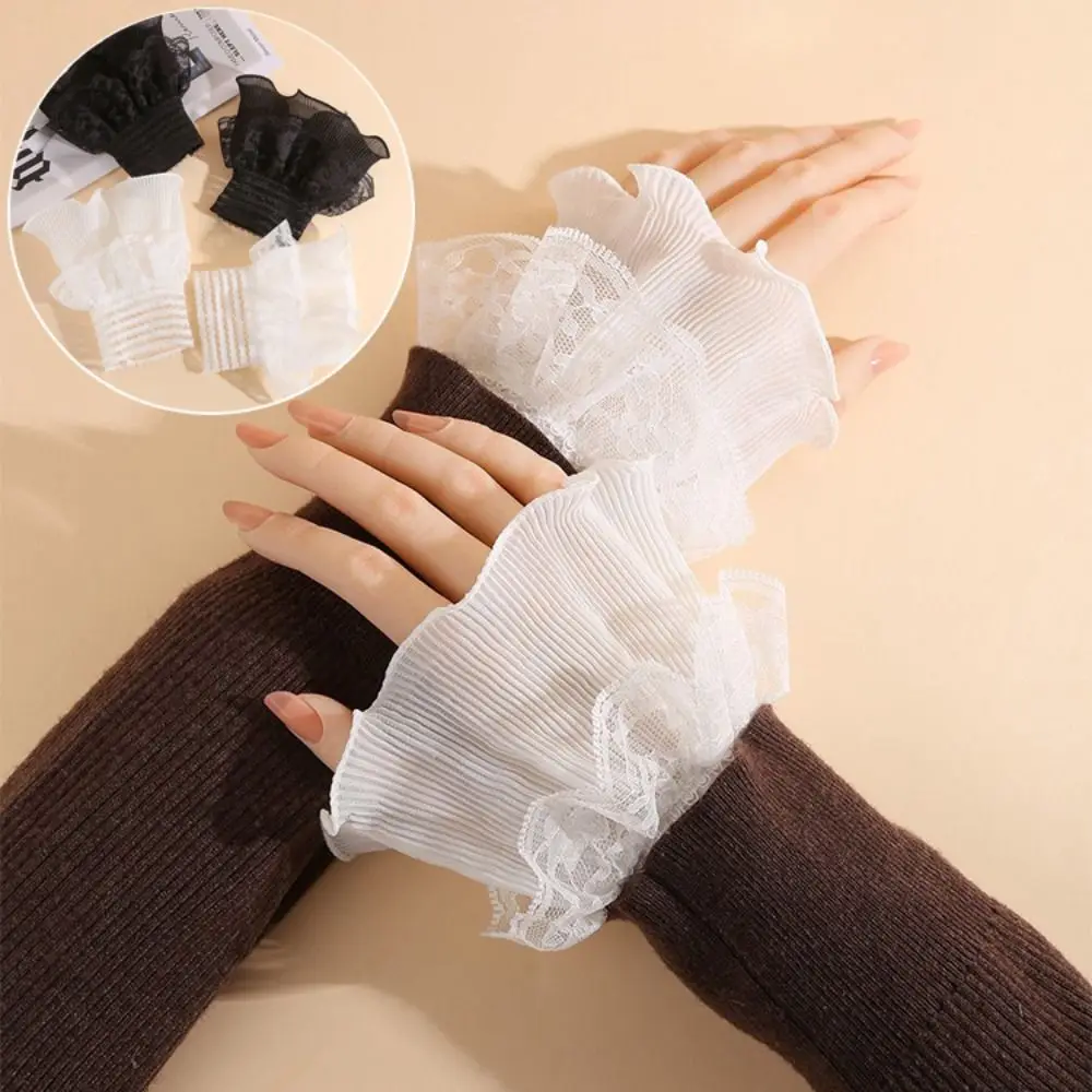 New Multilayer Ruffle Fake Cuff Detachable White Black False Sleeve Cuffs Wrist Cuff
New Multilayer Ruffle Fake Cuff Detachable White Black False Sleeve Cuffs Wrist Cuff