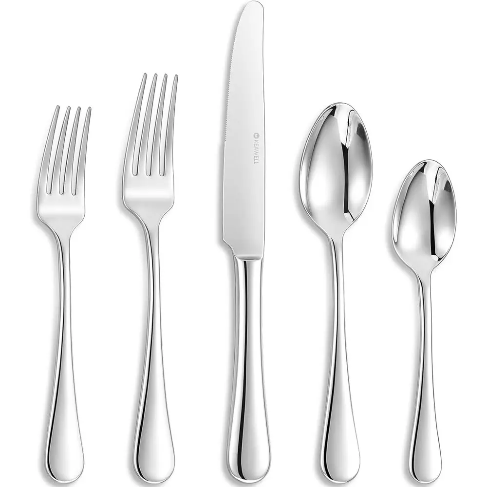 Набор столовых приборов премиум-класса Verona из 20 предметов, для тяжелых условий эксплуатации — нержавеющая сталь 18/10, блестящая зеркальная отделка, гладкие края, блюдо
Набор столовых приборов премиум-класса Verona из 20 предметов, для тяжелых условий эксплуатации — нержавеющая сталь 18/10, блестящая зеркальная отделка, гладкие края, блюдо