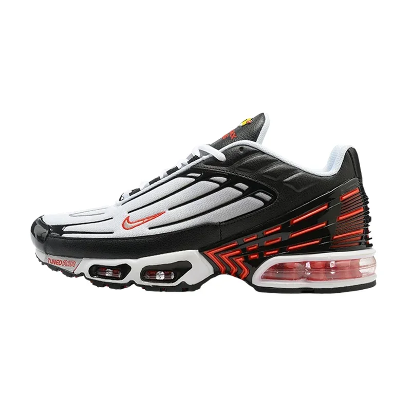 Nike Air Max Plus 3 Men's Running Shoes - Anti Slip, Durable, Comfortable, Sports Shock Absorbent, Breathable, Black, White, Red
Nike Air Max Plus 3 Men's Running Shoes - Anti Slip, Durable, Comfortable, Sports Shock Absorbent, Breathable, Black, White, Red