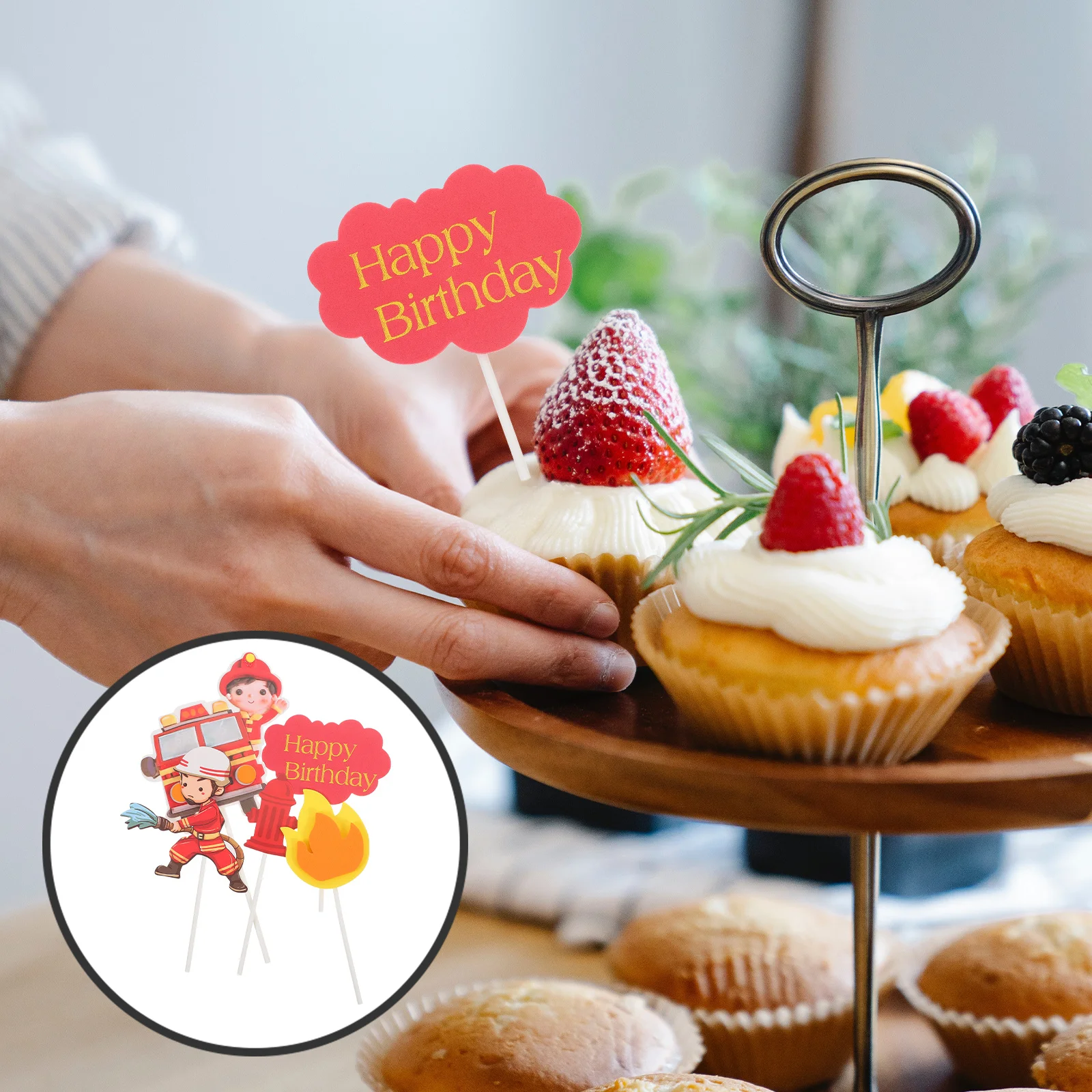 2Sets Firefighter Cake Decoration Eva Safe Material Cute Design Birthday Party Kids Boys Girls Cake Topper Decorations
2Sets Firefighter Cake Decoration Eva Safe Material Cute Design Birthday Party Kids Boys Girls Cake Topper Decorations